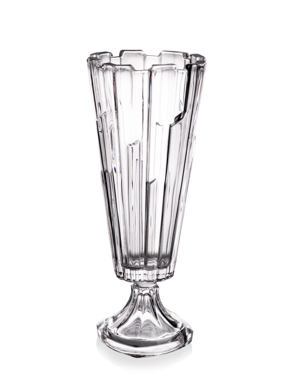 Bohemia Treasury - Bolero footed vase Amber