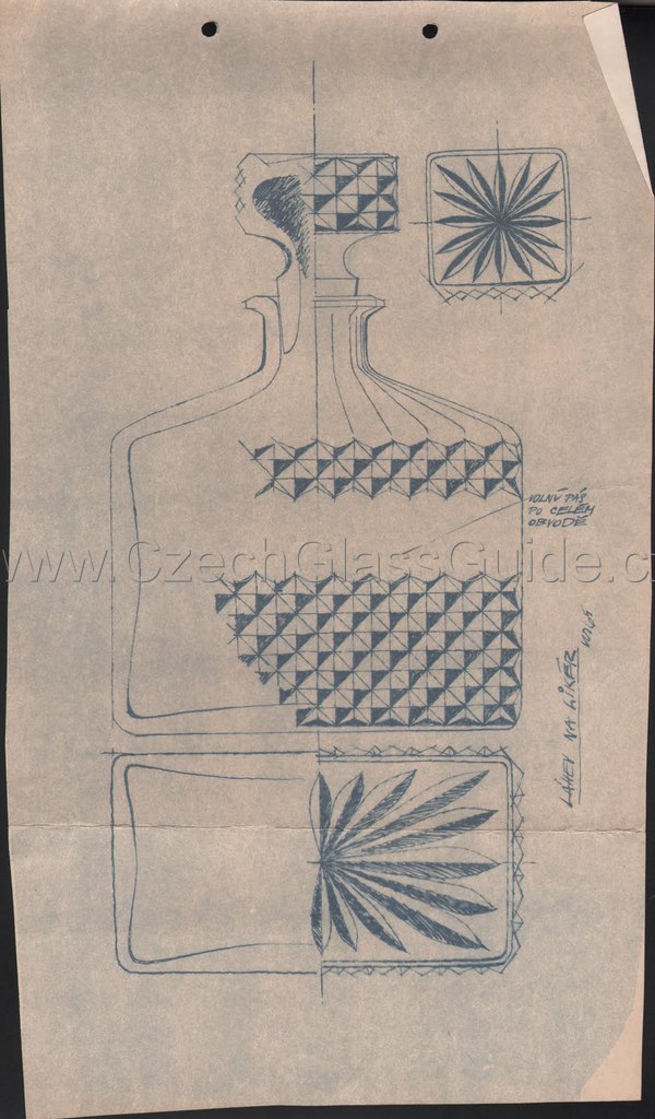Jiří Brabec - Pressed glass - technical drawings