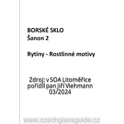 Borské sklo - Šanon 2 - Rytiny rostlinné motivy