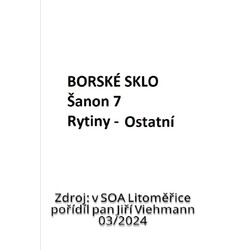 Borské sklo -Šanon 7 - Rytiny ostatní