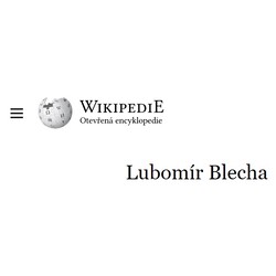 Lubomír Blecha Wikipedie