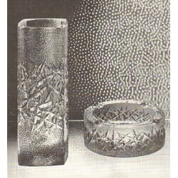 Poděbradské sklárny -  Ashtray, Vase