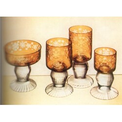 Borské sklo -  12041/4443, Drinking set