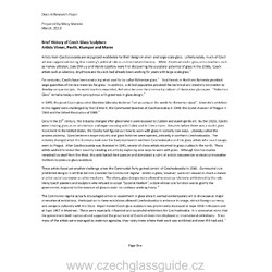 Brief History of Czech Glass Sculpture