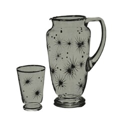 Borské sklo -  1049/44992, Drinking set