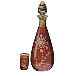 Borské sklo -  10528/3180, Drinking set