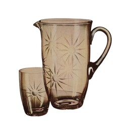 Borské sklo -  57685/1186/2255, Drinking set