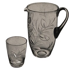 Borské sklo -  57615/1186/2255, Drinking set