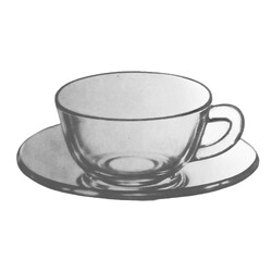 Rudolfova huť - 13007,  Cup and plate