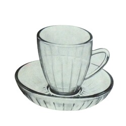 Rudolfova huť - 13165,  Cup and plate
