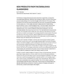 NEW PRODUCTS FROM THE ŠKRDLOVICE GLASSWORKS
