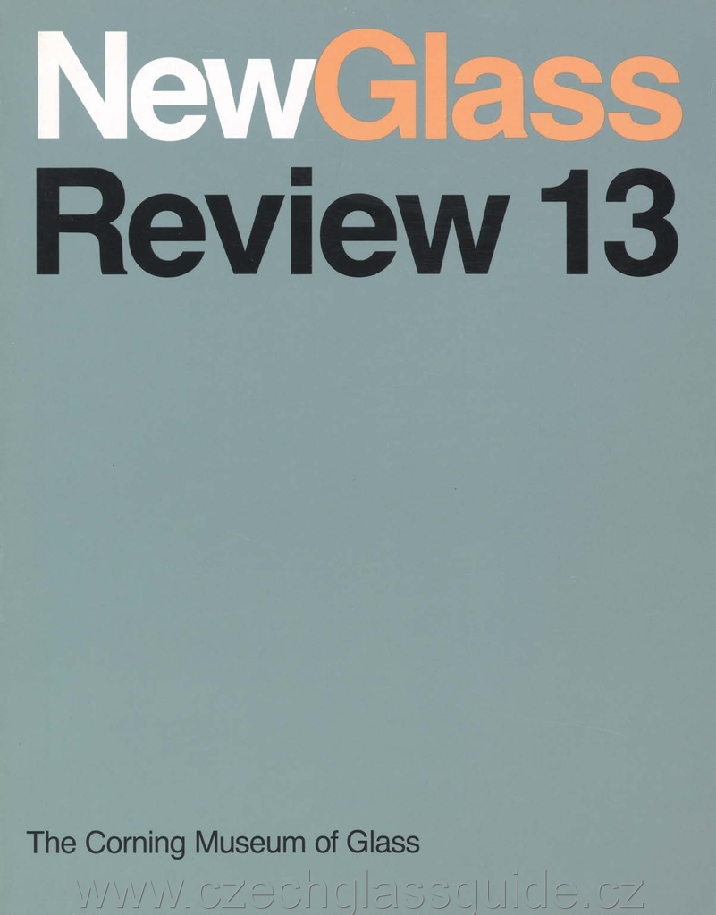 New Glass Review 1992