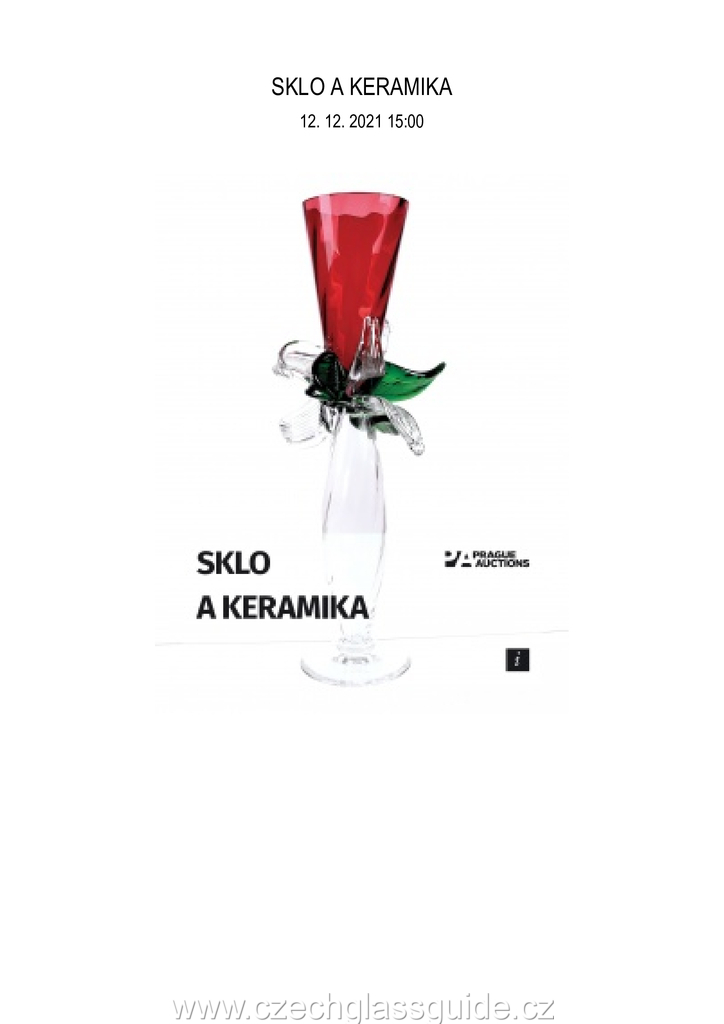Prague Auction - SKLO A KERAMIKA 12. 12. 2021