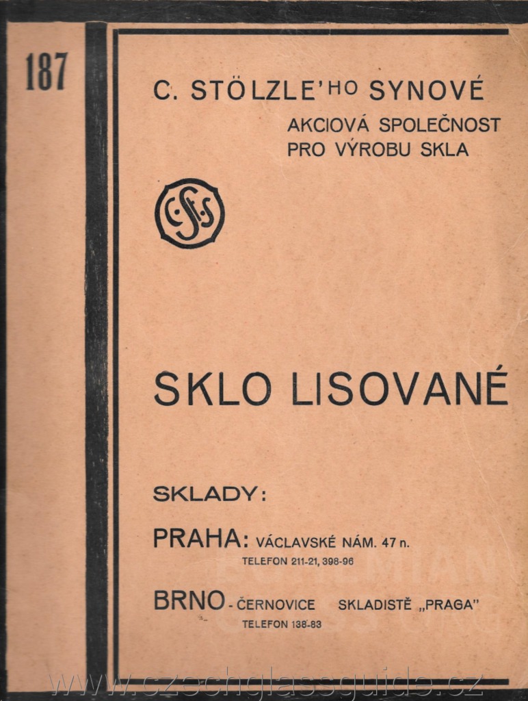 C. Stölzle - katalog 187 (1930-1940)