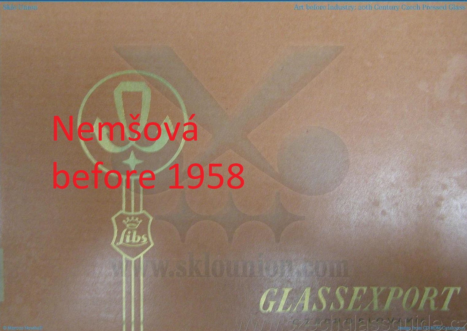 Nemšová - Glassexport before 1958